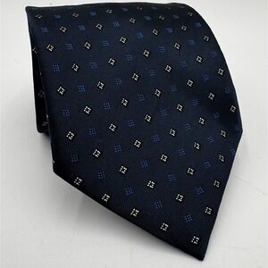 Hugo Boss Neck Tie Mens 3.75x57 Blue Geometric Classic‎ Wedding  Business Party